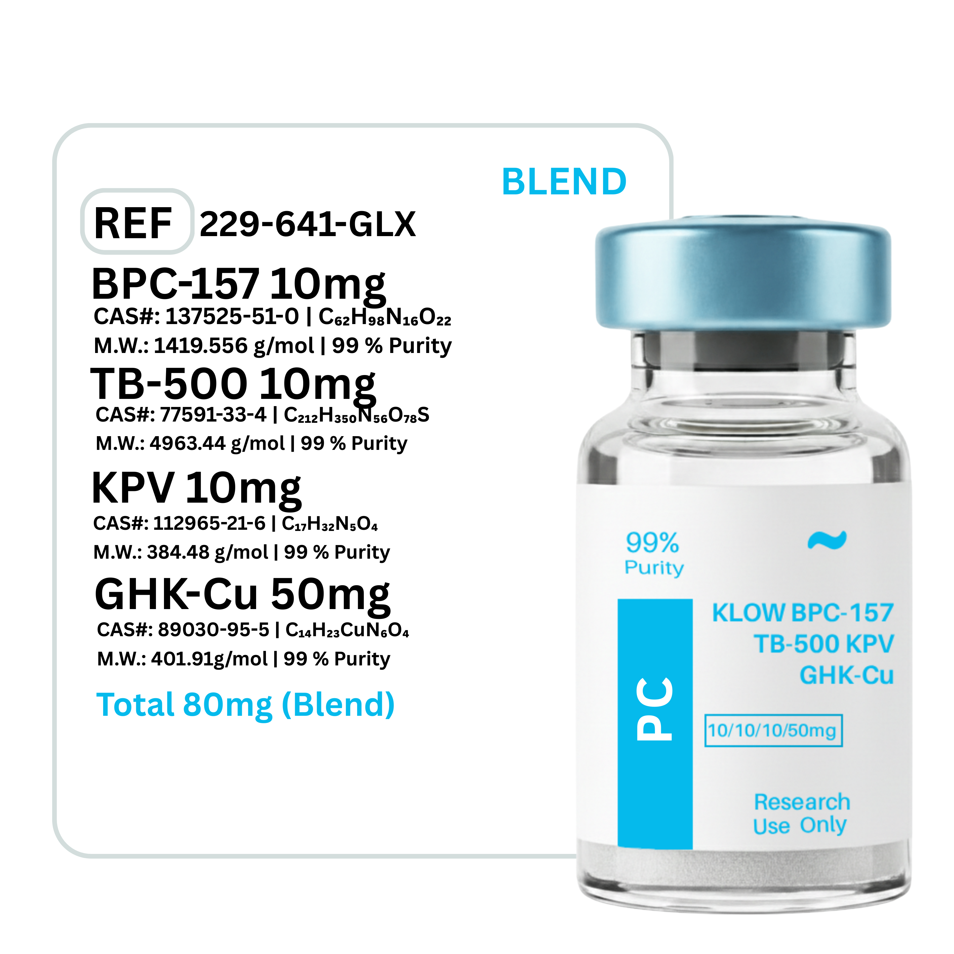 KLOW Blend - GHK-CU + TB-500 + BPC-157 + KPV 10mg Rayside-Balfour Peptides (PC) KLOW Blend - GHK-CU + TB-500 + BPC-157 + KPV 10mg Rayside-Balfour Peptides (PC)
